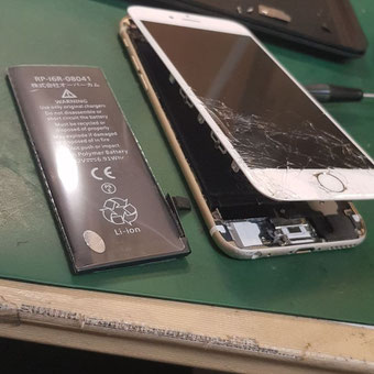 iPhone6s画面修理+バッテリー交換