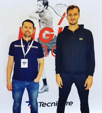 Matthieu Pogam et Daniil Medvedev - Photo Tecnifibre