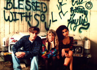 Eric, Haylie Johnson and the late Brittany Murphy. (left to right)