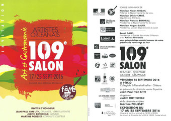 Claude Rossignol - Affiche 109è Salon des Artistes Orléanais 2016