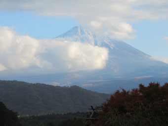 富士山の出迎え