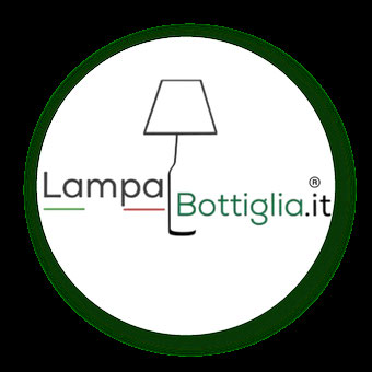 Kit Lampada Bottiglia Completo - Paralume Bordeaux, Portalampada E27, LED Incluso, Made In Italy - Foto 12