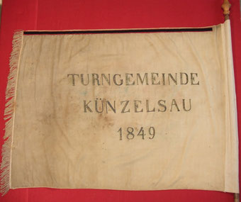 Älteste Fahne der Turngemeinde Künzelsau von 1849, Rückseite