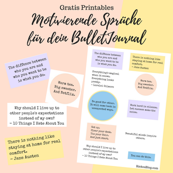 Titelbild: Motivierende Sprüche für dein BulletJournal