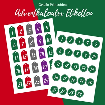 Titelbild: Adventskalender Etiketten