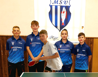 MSV U15 II (vl): Jannis Kott, Moritz Lässig, Franz Nieghorn, Laila Sarrou, Benjamin Heinz (Bild: tg)