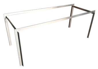 Estructura para mesa en pletina en acero inoxidable a medida con ref ES013