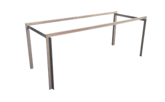 Estructura para mesa en pletina en acero inoxidable a medida con ref ES013