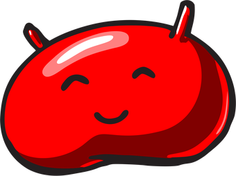 Jelly Beanのロゴ 昔はバージョンごとにキャラがいた
