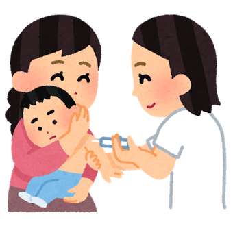 予防接種を受ける幼児の画像