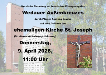 Plakat Einsegnung Außenkreuz Wedau