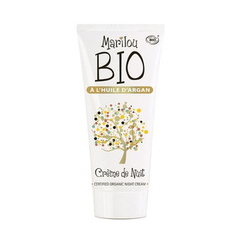 Crème de nuit argan Marilou bio, top 10 des soins visage bios spécial peaux déshydratées/sèches, just'pour soi