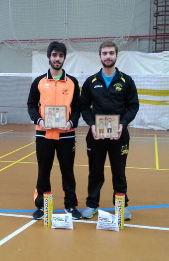 Daniel Fernández (EDM Olimpia Torrelavega) y Oscar Suarez (Astures).