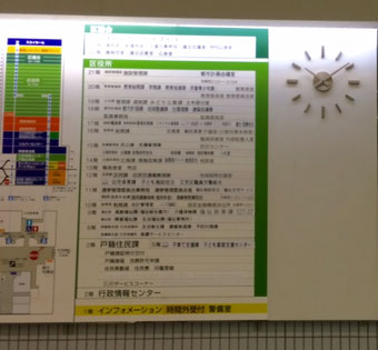 ☆シビックホールの時計は10:08