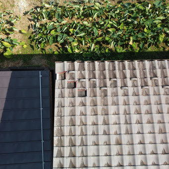 秩父市の屋根修理　建物のドローン空撮　タムラホームサービス　
