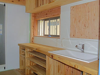 大工と造る家「山千造建」（岐阜県美濃加茂市）造作家具 オリジナル洗面