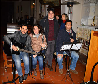 Natale 2018. Angelo Oliveri alla Chitarra, Nadia Oliveri al clarinetto, Egidio Di Mauro (Organo) e Roberto Lo Monaco al clarinetto.