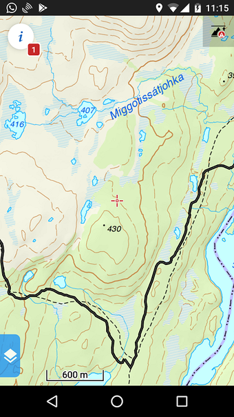 Kartenausschnitt (Statkart.No) in Locus Maps