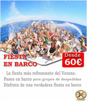 fiesta en barco en Alicante