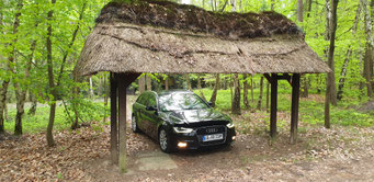 Waldhäusle Lüneburger Heide Einfahrt Grundstück