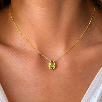 Collana con ciondolo in argento sterling a forma di onda