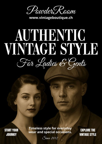     powderroom vintage boutique zuerich mode damen und herren authentic vintage heritage stil bekleidung und accessoires