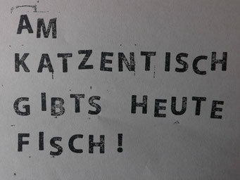 Am Katzentisch gibts heute Fisch!