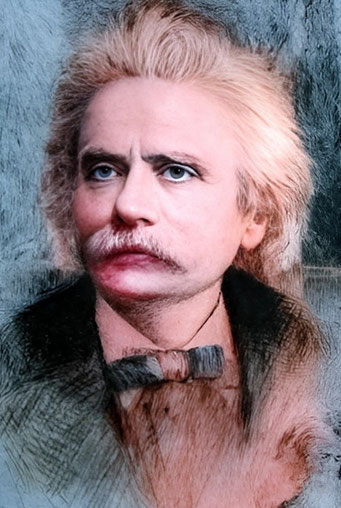 Portrait of Edvard Grieg .Image rendition by Anthony Zois