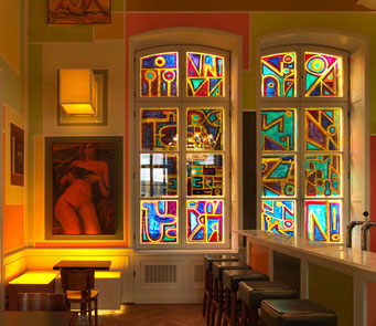 2012 "Interieur No. 253", Bistro im Arp Museum, Bahnhof Rolandseck, Remagen