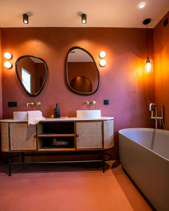 Salle de bain béton ciré