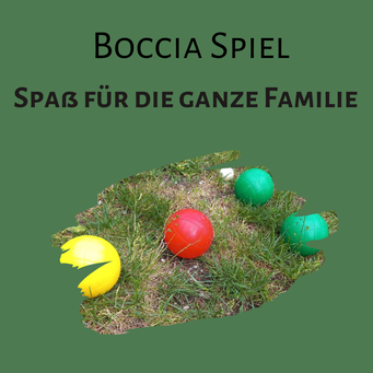 Banner für ein Boccia Spiel, Spaß für die ganze Familie