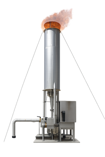 Antorcha combustion de biogás
