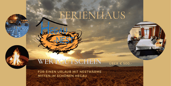 Wertgutschein für einen Urlaub im Ferienhaus Hegaunesthaus Hegaunest