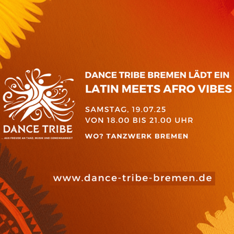 Dance Tribe ist ein Workshop am Samstag den 19.07. um 18 Uhr bis 21 Uhr. Klicke hier um mehr dazu zu erfahren.