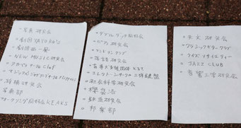 男性は事前に目当ての展示などをメモしていた。特に良かったのは天文研究会だったとのこと。