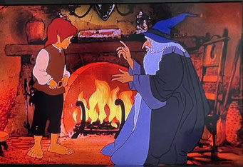 Gandalf erzählt Frodo vom Ring.