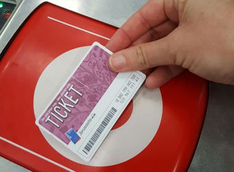 Brüssel Metro Ticket entwerten