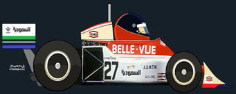 Patrick Nève by Muneta & Cerracín - Patrick Neve con Williams Grand Prix Engineering a los mandos de un March 761 Ford Cosworth