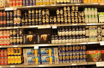 イギリスのビール売場