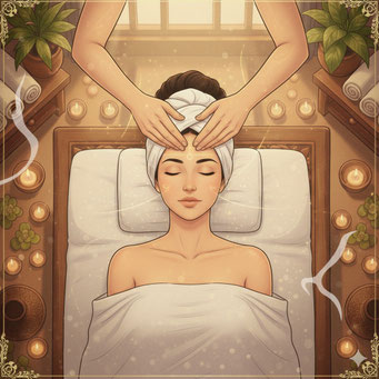 Soin ayurvédique du crâne Shirotchampi pour relaxation profonde