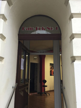 Eingangsbereich zum HairEck No.1 - Ihrem Friseur in Leipzig Reudnitz