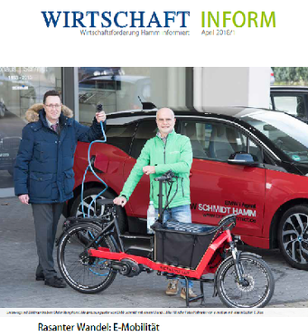 Bericht über die e-motion e-Bike Welt Hamm im Magazin der Wirtschaftsförderung Hamm