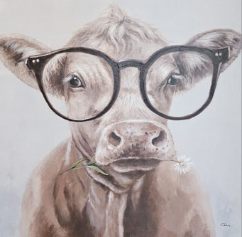 "Muh mit IQ", 100x 100 cm, 299,-€