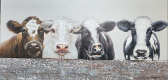 "Kühe ohne Mühe", 50x 100 cm, 199,-€