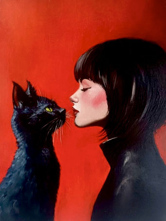"Sinfonia in rosso e negro" Loren Artemis  30x40cm, 449.-€ 