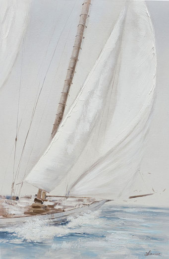 "Segelboot im Wind" 70 x 100 cm, 219,-€