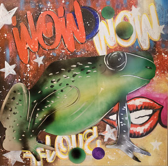 "Frosch" mit Aluminium 80 x 80 cm, 19k9,-€
