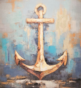 "Goldener Anker", 80 x 80 cm, 179,-€