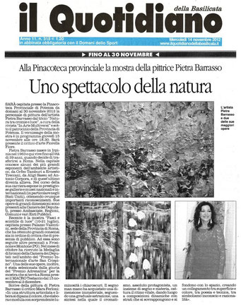 Il Quotidiano della Basilicata, 14 novembre 2012