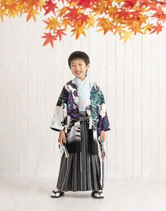 5歳　羽織袴　龍